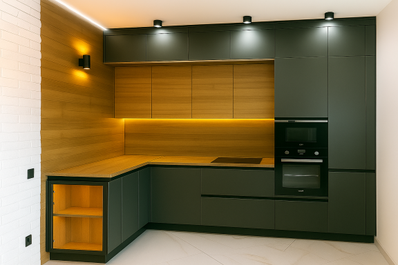 Modern Maple & Gray Kitchen